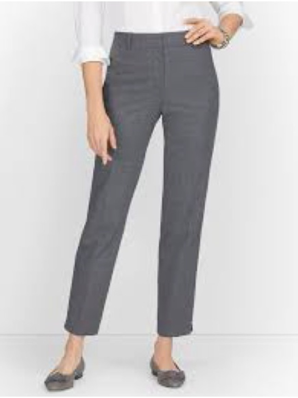 NEW Talbots $149 wool pants grey 18W women’s plus slacks business office work